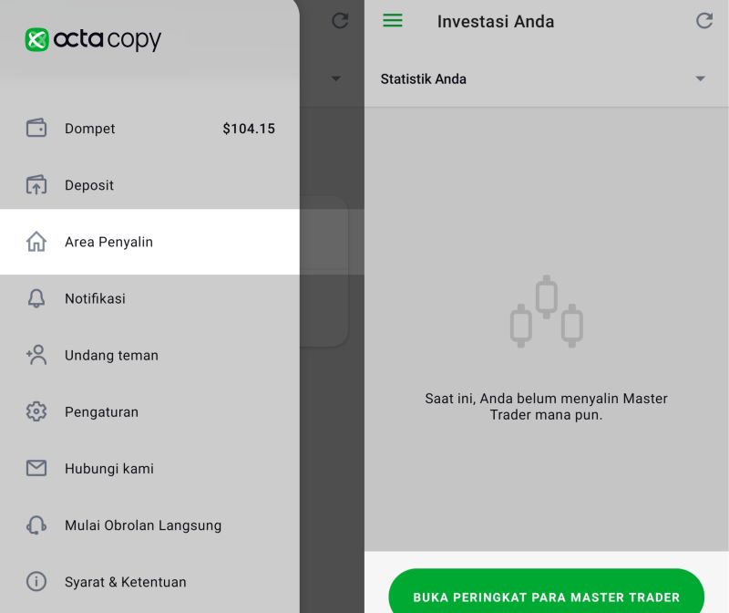 Octa Copy master trader listesi